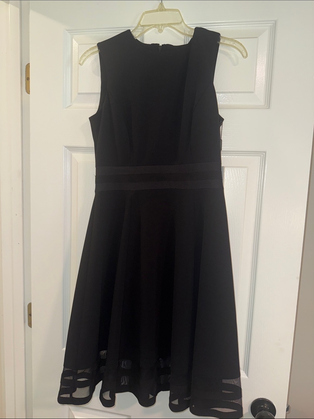 Calvin Klein Black Sleeveless Midi Fit-and-Flare Dress